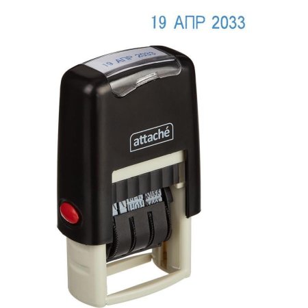 Датер автоматический пластиковый Attache 7810 (шрифт 3 мм, месяц  обозначается буквами, оттиск 3x20 мм)