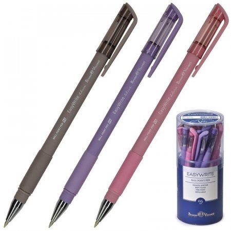 Ручка шариковая неавтоматическая Bruno Visconti EasyWrite Rio синяя (корпус в ассортименте, толщина линии 0.5 мм)