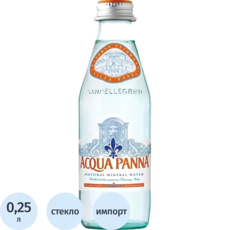 Вода минеральная Acqua Panna столовая негазированная 0.25 л