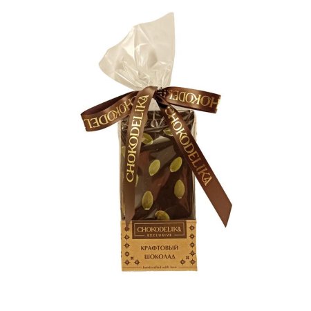 Шоколад подарочный Chokodelika горький с тыквенными семечками 50 г