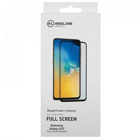 Защитное стекло Red Line для Samsung Galaxy A72 черное УТ000023922