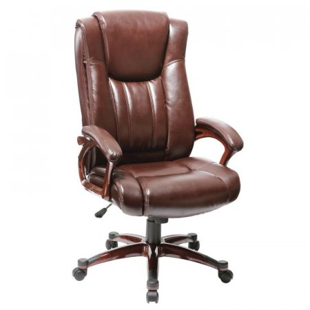 Кресло для руководителя Easy Chair 632 TR коричневое (рециклированная кожа, пластик)