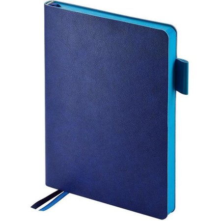 Ежедневник недатированный Bruno Visconti Boston искусственная кожа А5  136 листов синий (голубой обрез, 145x207 мм)