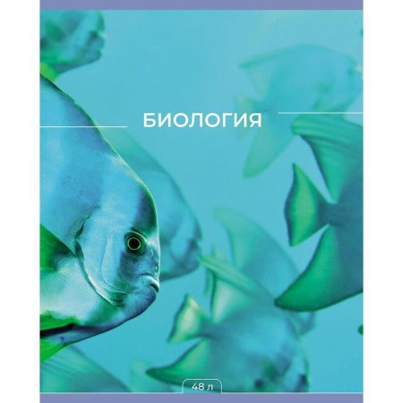 Тетрадь предметная по биологии №1 School Мир Знаний А5 48 листов  разноцветная в клетку глянцевая ламинация