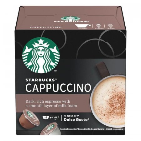 Кофе в капсулах для кофемашин Starbucks Cappuccino (12 штук в упаковке)