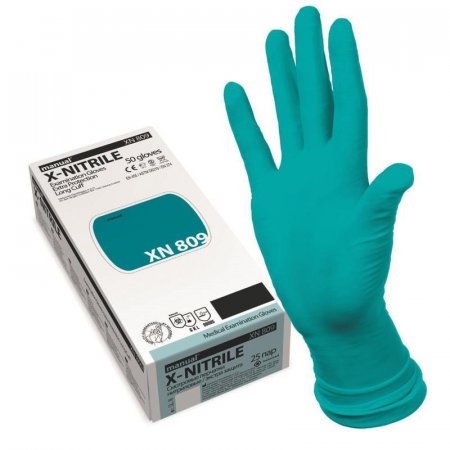 Перчатки медицинские смотровые нитриловые MANUAL XN 809 нестерильные размер L (50 штук в упаковке)