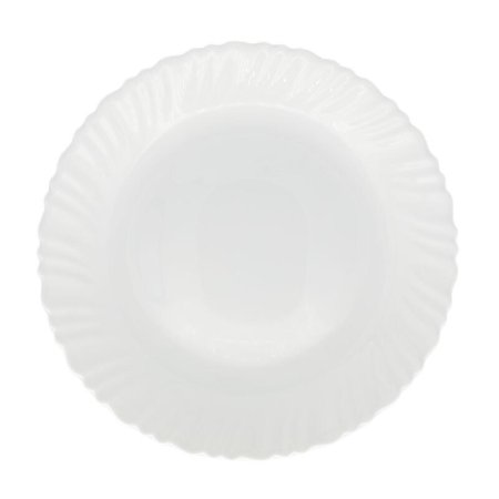 Тарелка десертная стекло Кулинарк Спираль диаметр 195 мм белая  6 штук в  упаковке