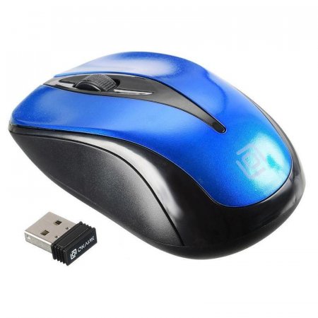 Мышь компьютерная Oklick 675MW черная/синяя