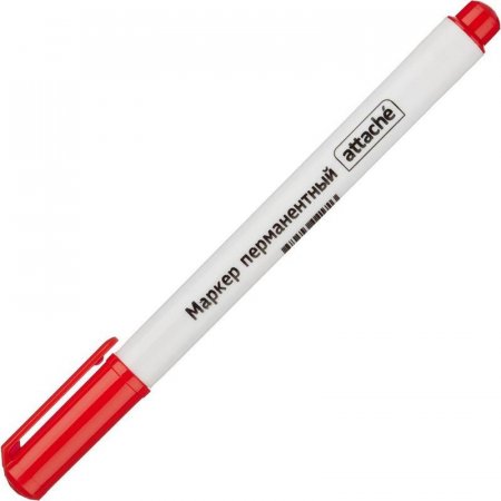Маркер перманентный Attache красный (толщина линии 0.5 мм)