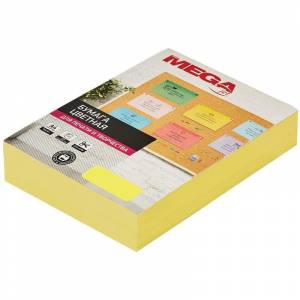 Бумага цветная для офисной техники ProMega Neon желтая (А4, 75 г/кв.м, 500 листов)