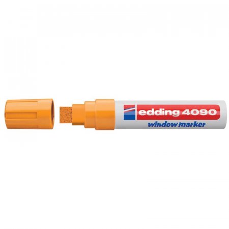 Маркер для окон Edding E-4090/66 (толщина линии 8мм, неоновый оранжевый, стираемый)