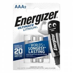 Батарейки Energizer Ultimate Lithium мизинчиковые АAА LR03 (2 штуки в упаковке)