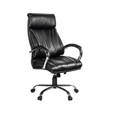 Кресло для руководителя EChair 516 RT черное (рециклированная кожа/металл)