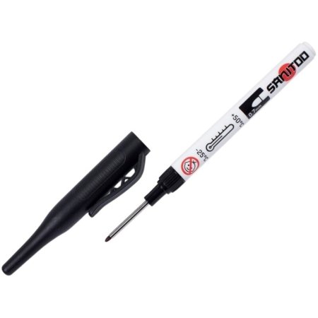 Маркер промышленный перманентный Sanitoo для труднодоступных мест черный  0.7-2 мм