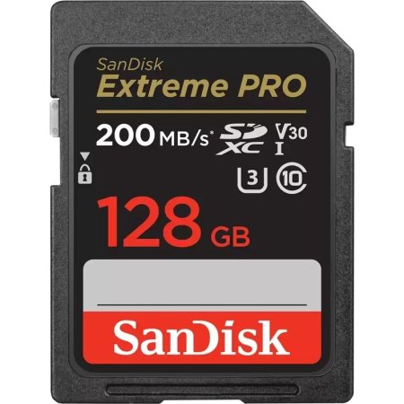 Карта памяти 128 ГБ SDXC SanDisk Extreme Pro UHS-I U3 V30  SDSDXXD-128G-GN4IN