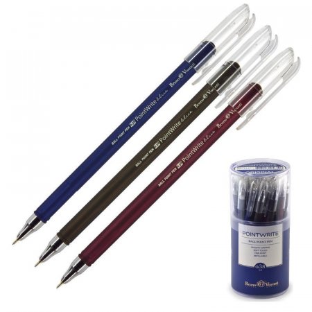 Ручка шариковая неавтоматическая Bruno Visconti Pointwrite Original синяя (толщина линии 0,38 мм)