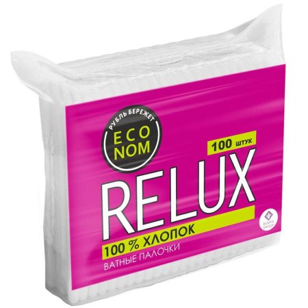 Палочки ватные Relux 100 штук в упаковке