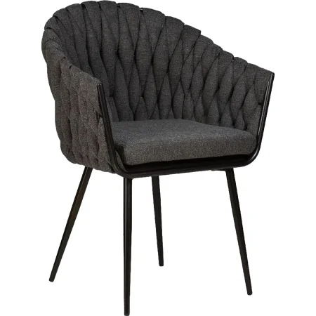 Кресло обеденное Dobrin Matilda тёмно-серый (ткань, металл)