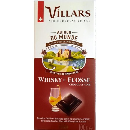 Шоколад Villars Швейцарский темный с шотландским виски 100 г