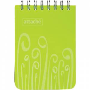 Блокнот Attache Fantasy А7 80 листов салатовый в клетку на спирали (75х120 мм)