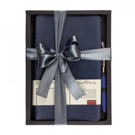 Набор подарочный Bruno Visconti Milano (темно-синий ежедневник, ручка)  (артикул производителя 3-415/01-2)