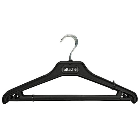 Вешалка-плечики для легкой одежды Attache С025 черная (размер 44-46, 5  штук в упаковке)