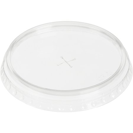 Крышка для стакана Стиролпласт 95 мм пластиковая прозрачная с отверстием  1000 штук в упаковке