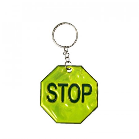 Брелок светоотражающий Stop микс пластик