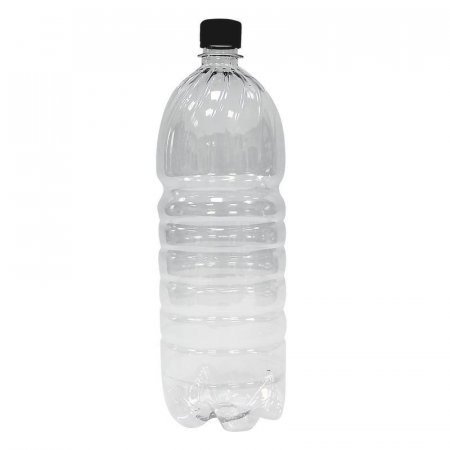 Бутылка с крышкой пластиковая прозрачная 1500 мл с узким горлом (50 штук  в упаковке)