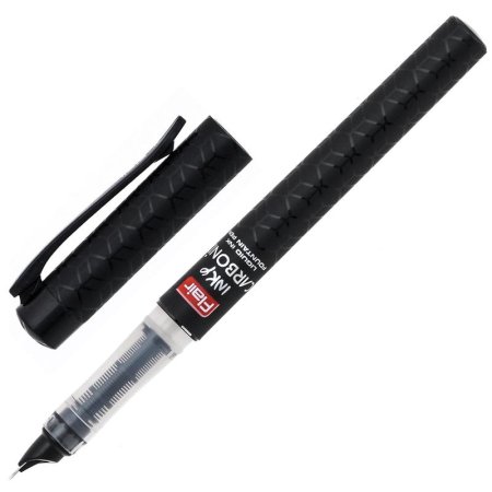 Ручка перьевая Flair Carbonix Inky цвет чернил синий цвет корпуса черный  (два картриджа)