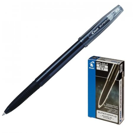 Ручка шариковая масляная Pilot Super Grip G BPS-GG-F-B черная (толщина линии 0.22 мм)