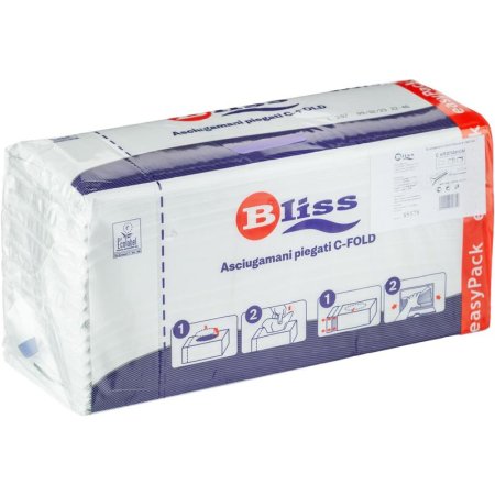 Полотенца бумажные листовые Bliss С-сложения 2-слойные 153 листа в пачке
