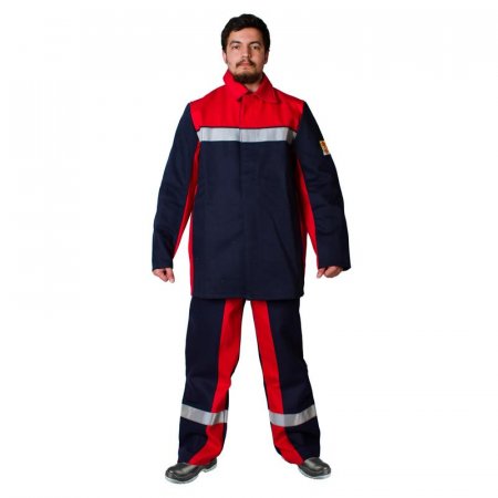 Костюм сварщика КС05 синий/красный (размер 64-66, рост 170-176)