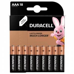 Батарейки Duracell Basic мизинчиковые ААA LR03 (18 штук в упаковке)