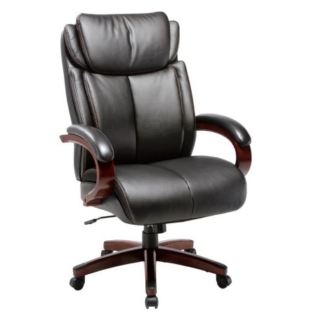 Кресло для руководителя Easy Chair 428 TR черное (рециклированная кожа, дерево)