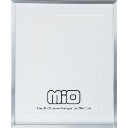 Рамка с паспарту Eva Silver 40x50 см МДФ багет 10 мм серебристая