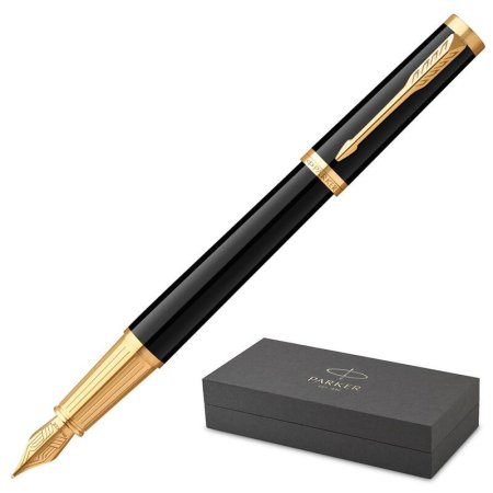 Ручка перьевая Parker Ingenuity Black GT цвет чернил синий цвет корпуса  черный (артикул производителя 2182005)