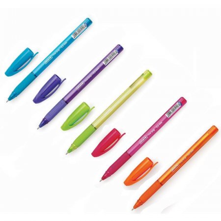 Ручка шариковая одноразовая неавтоматическая масляная Attache Glide Trio Grip синяя (толщина линии 0.5 мм)