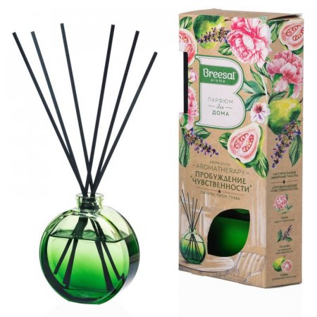 Аромадиффузор с палочками Breesal Arome Sticks Пробуждение чувственности 70 мл (пачули/пион/гуава)