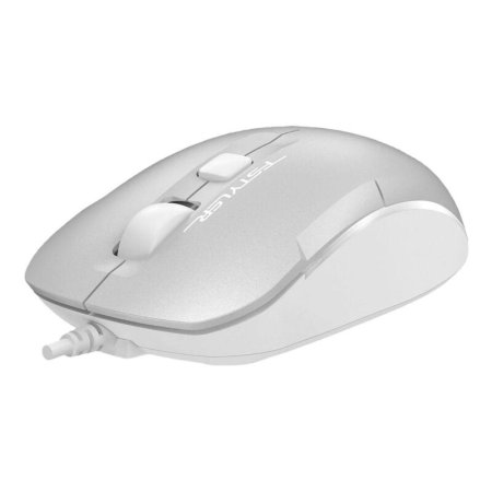 Мышь проводная A4Tech Fstyler FM26 серебристая/белая