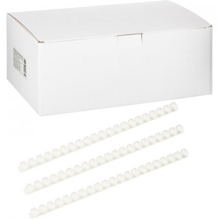 Пружины для переплета пластиковые 19 мм белые (100 штук в упаковке)