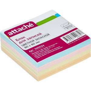 Блок-кубик запасной Attache цветной (300 листов)