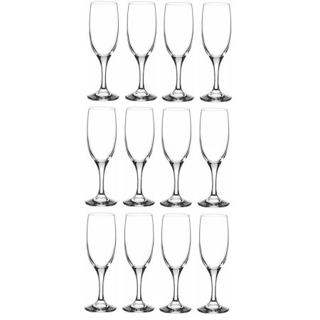 Набор бокалов для шампанского Pasabahce Бистро стеклянные 190 мл (12  штук в упаковке)