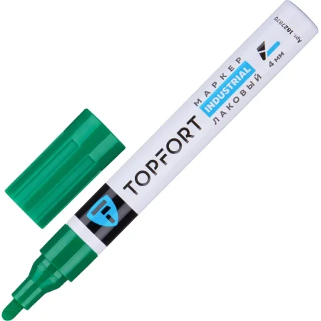 Маркер промышленный TOPFORT Industrial для универсальной маркировки  зеленый  (4 мм)