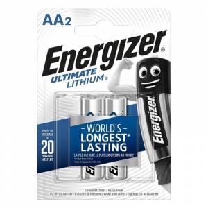 Батарейки Energizer Ultimate Lithium пальчиковые AA LR6 (2 штуки в упаковке)