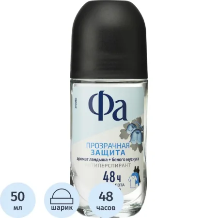 Дезодорант-антиперспирант женский Фа Прозрачная защита шариковый 50 мл