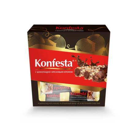 Конфеты Konfesta с шоколадно-ореховой начинкой 150 г