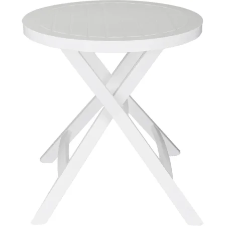 Стол пластиковый круглый Domfy Garden Table белый (700х700х720 мм)