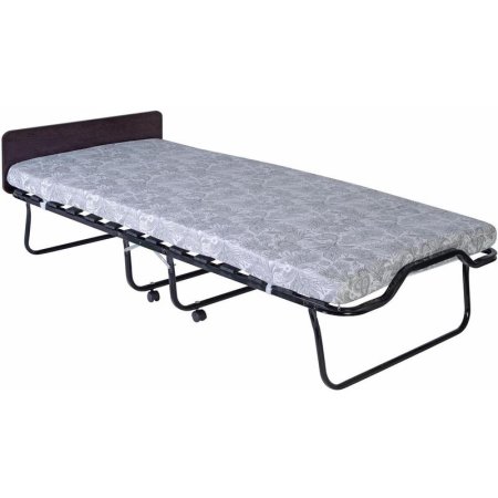 Кровать раскладная Элеонора-М с изголовьем (венге/черный, 900х2020 мм)
