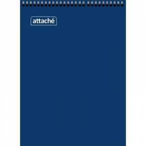 Блокнот Attache А4 60 листов синий в клетку на спирали (205x292 мм)
